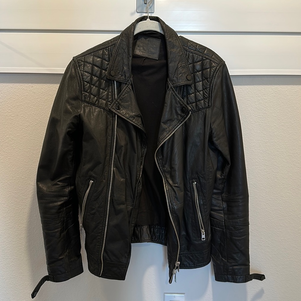 MENS ALL SAINTS LEATHER JACKET